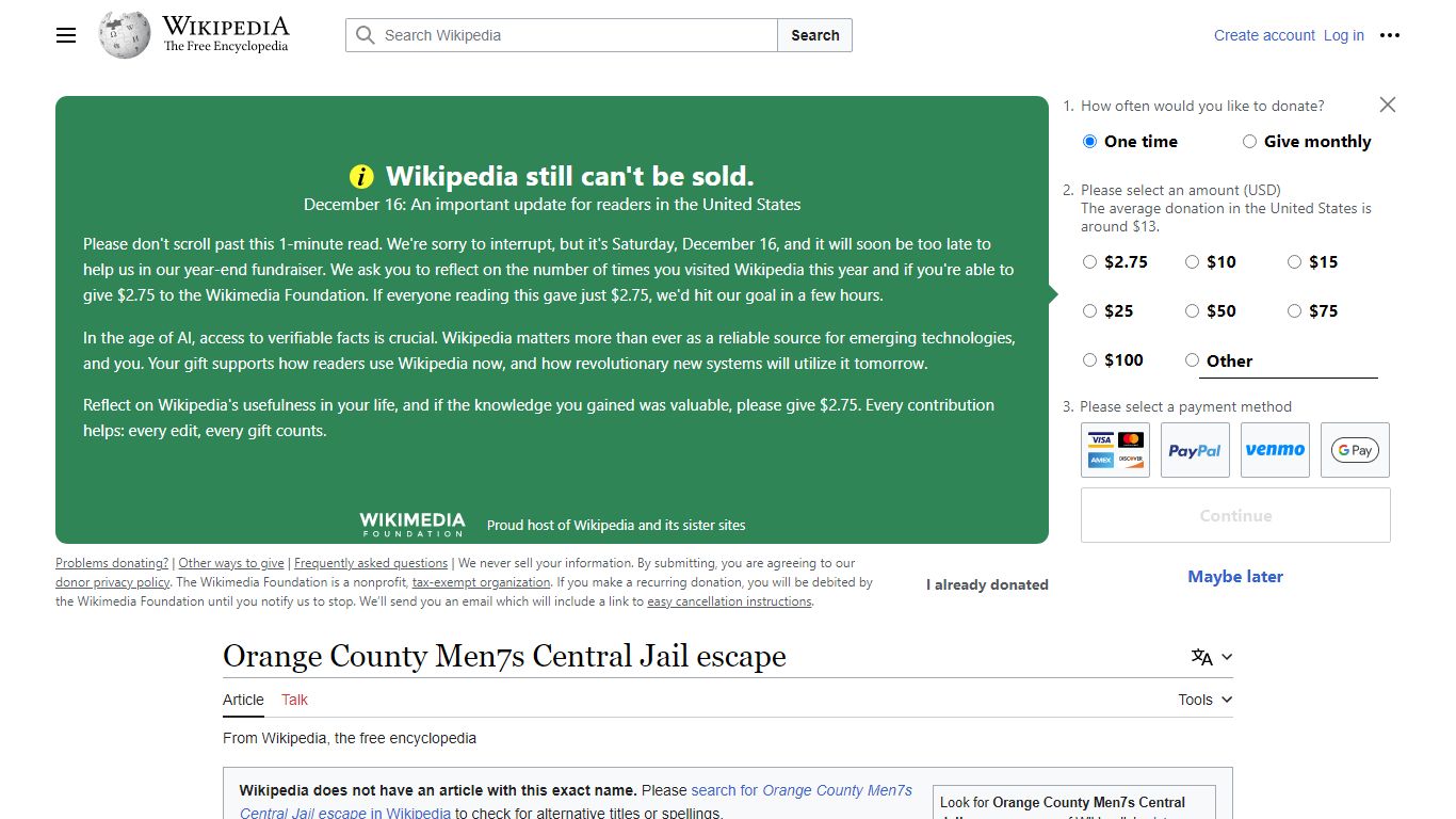 Orange County Men's Central Jail escape - Wikipedia